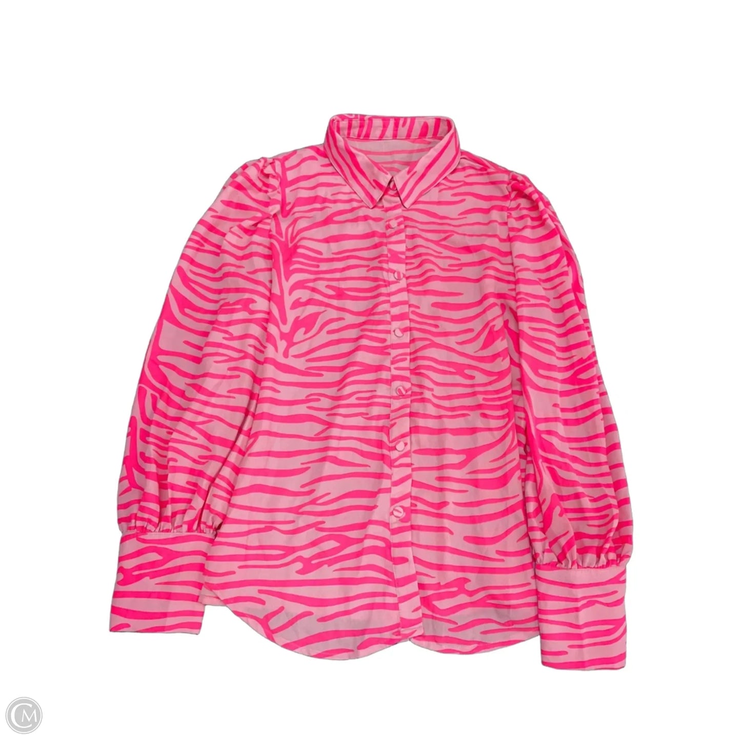 Blouse Long Sleeve By Clothes Mentor In Pink, Size: L
