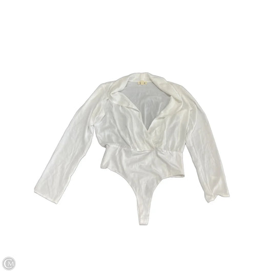Bodysuit By Open Edit In White, Size: M