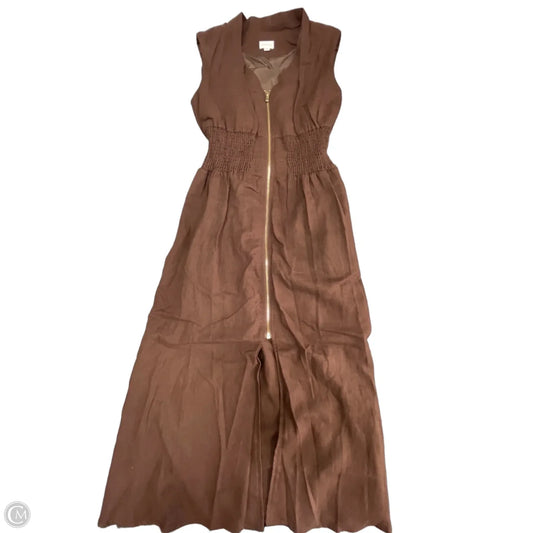 Dress Casual Midi By For Cynthia In Brown, Size: M