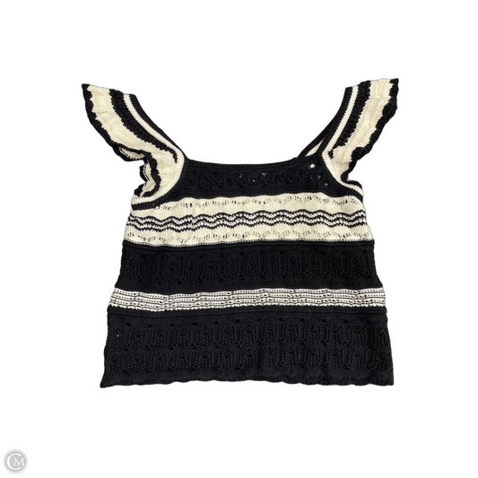 Top Sleeveless By Loft In Black & Cream, Size: Xxl
