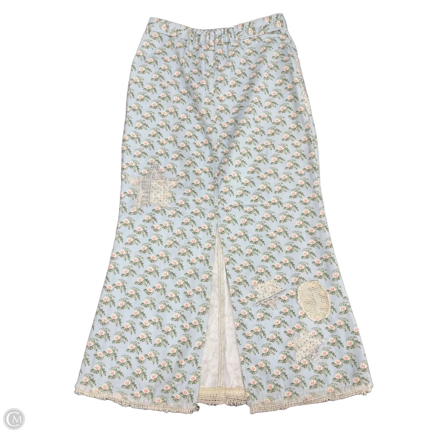 Skirt Midi By Pol In Blue & White, Size: M