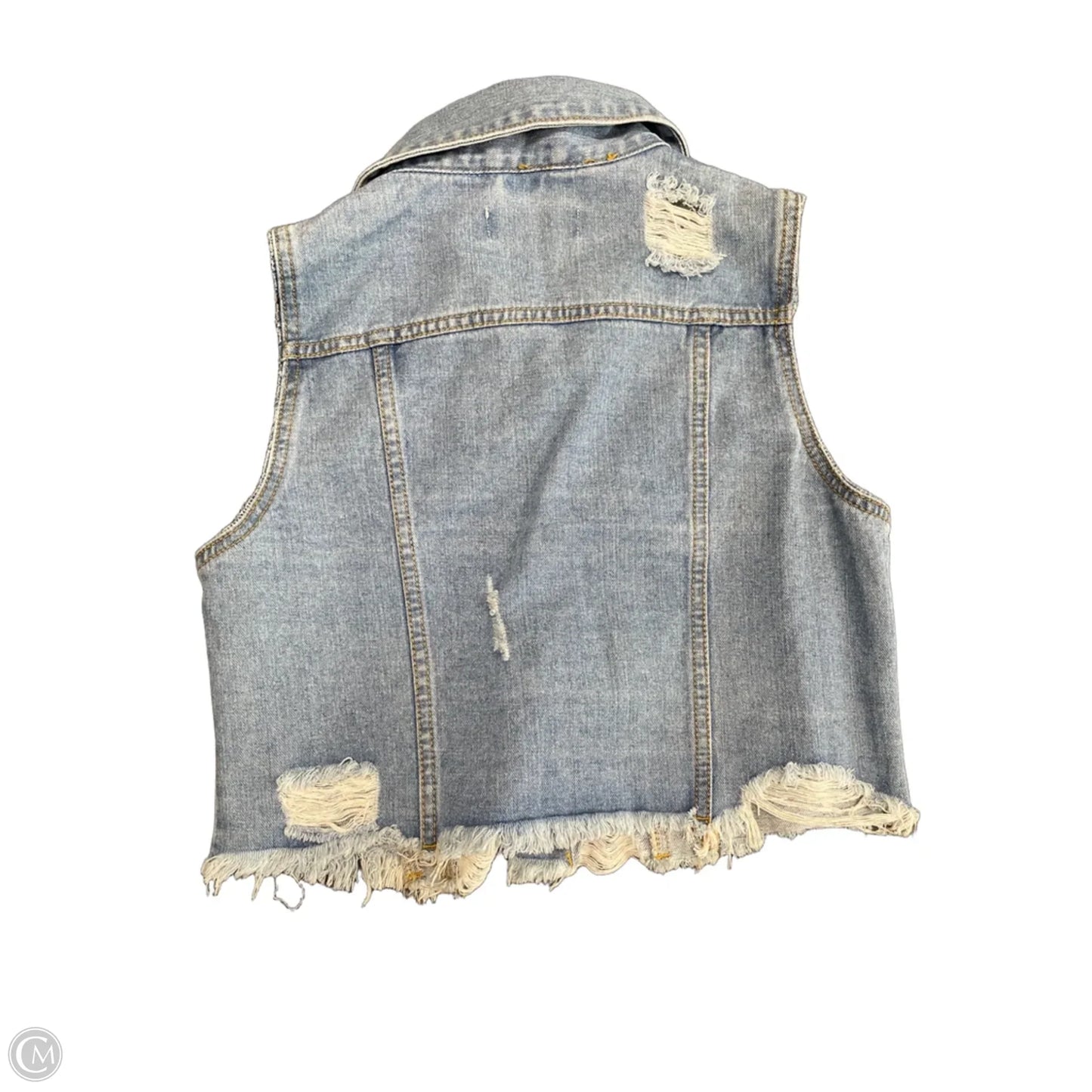 Vest Other By Clothes Mentor In Blue Denim, Size: M