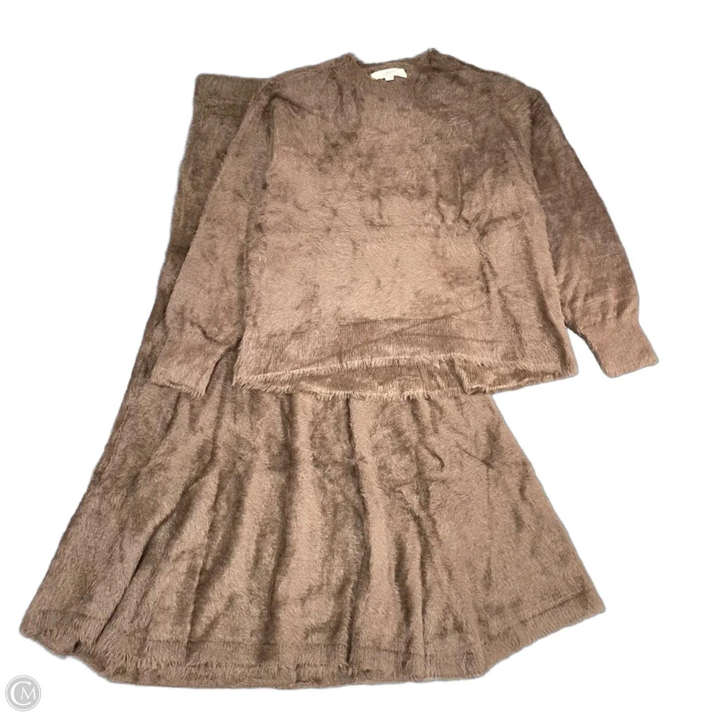 Skirt Set 2pc By Loft In Brown, Size: L