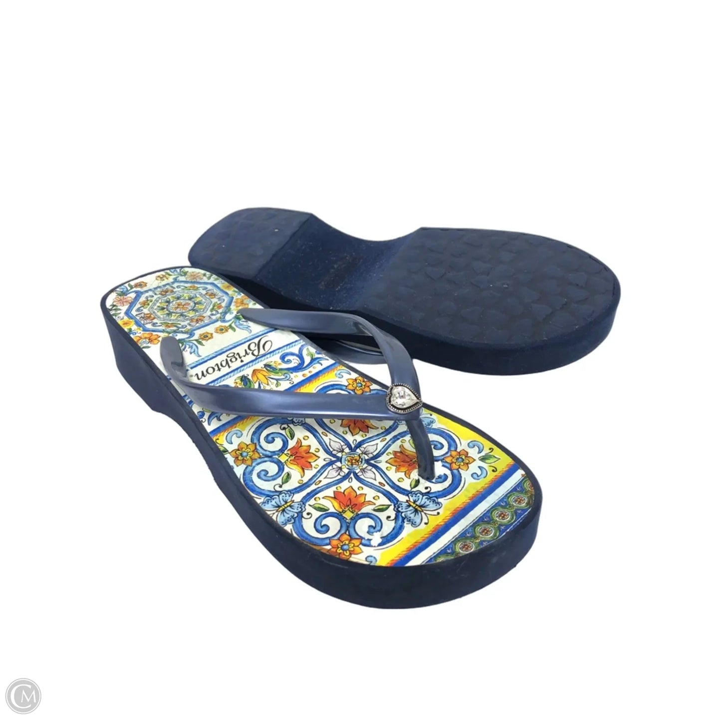 Sandals Flip Flops By Brighton In Navy, Size: 6