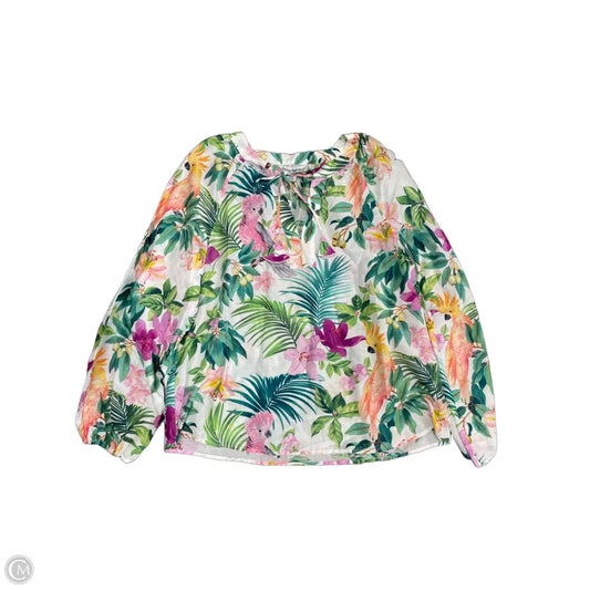 Top Long Sleeve By Tommy Bahama In Green & Purple, Size: S