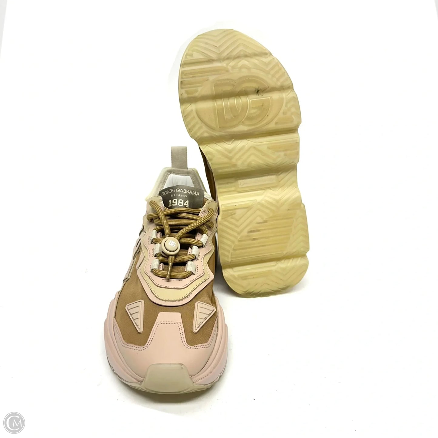 Shoes Luxury Designer By Dolce And Gabbana In Brown & Pink, Size: 11