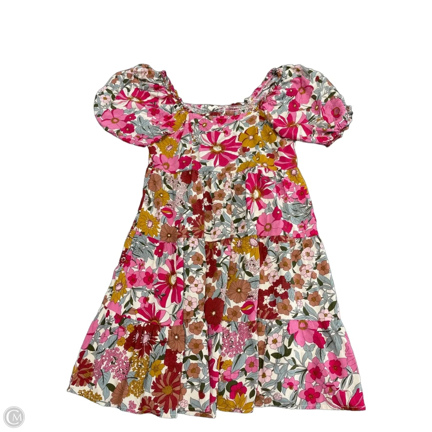 Dress Casual Short By Jodifl In Pink & Yellow, Size: L