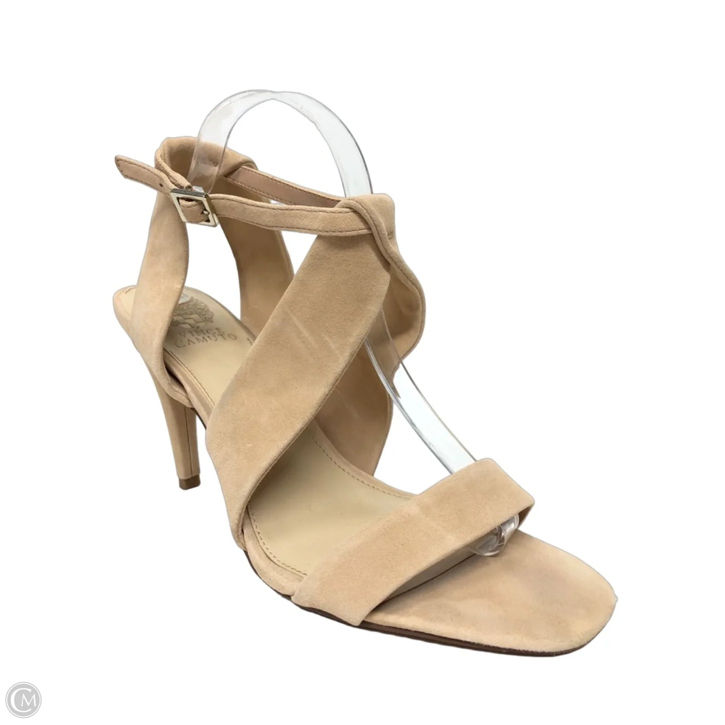 Sandals Heels Stiletto By Vince Camuto In Cream, Size: 11