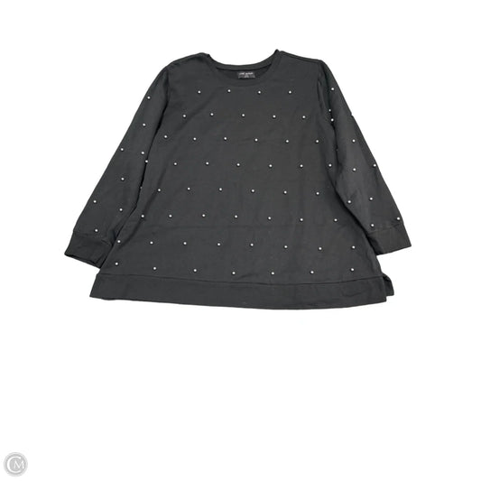 Sweatshirt Crewneck By Lane Bryant In Black, Size: 1x