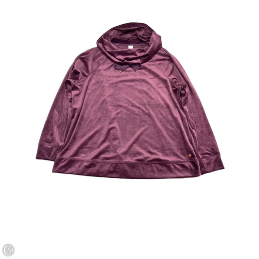 Athletic Sweatshirt Collar By Livi Active In Purple, Size: 1x