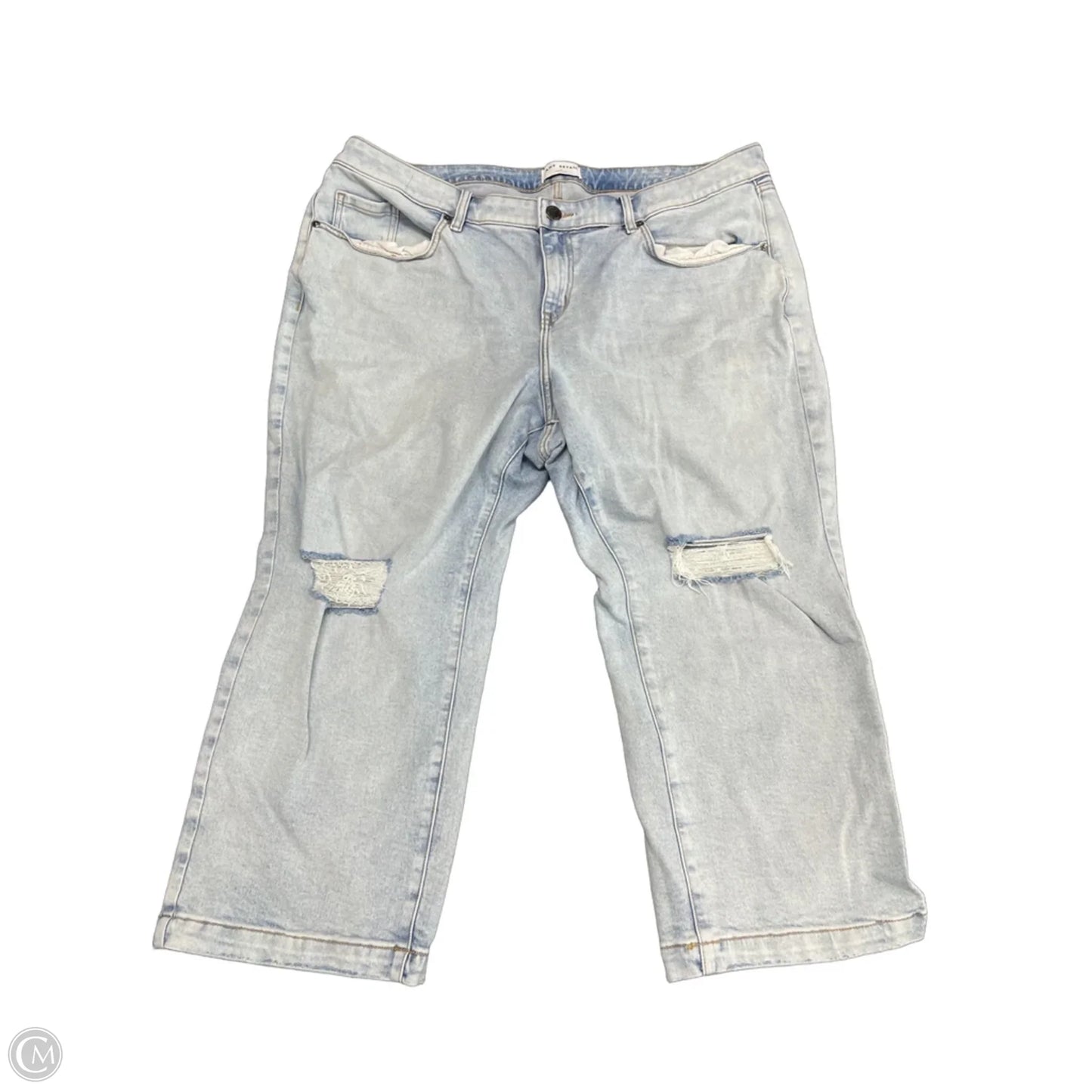 Jeans Cropped By Lane Bryant In Blue Denim, Size: 20