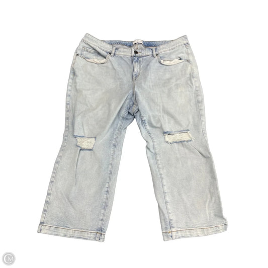 Jeans Cropped By Lane Bryant In Blue Denim, Size: 20