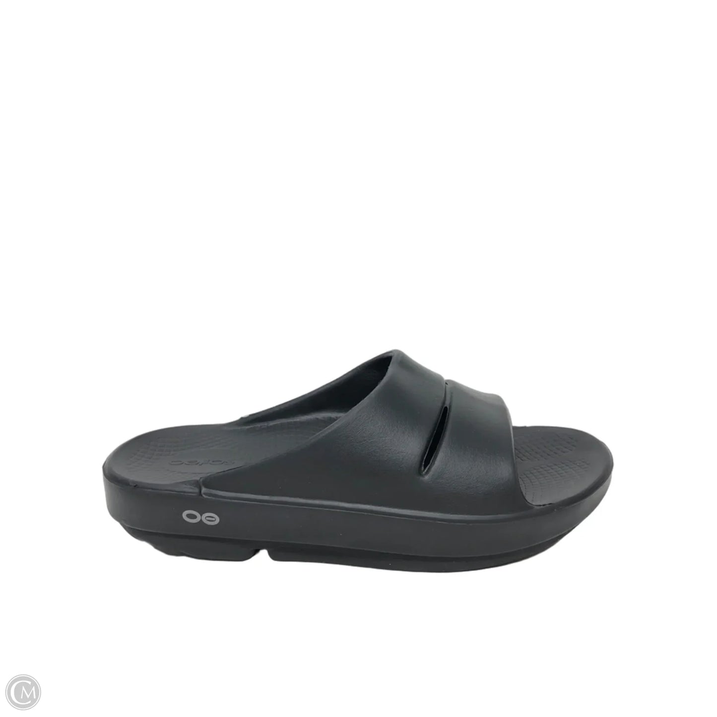 Sandals Flats By Oofos In Black, Size: 9