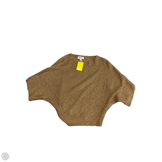 Sweater Short Sleeve By Ee Some In Brown, Size: S