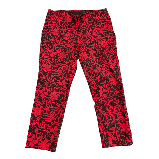 Pants Leggings By Chicos In Black & Red, Size: 14