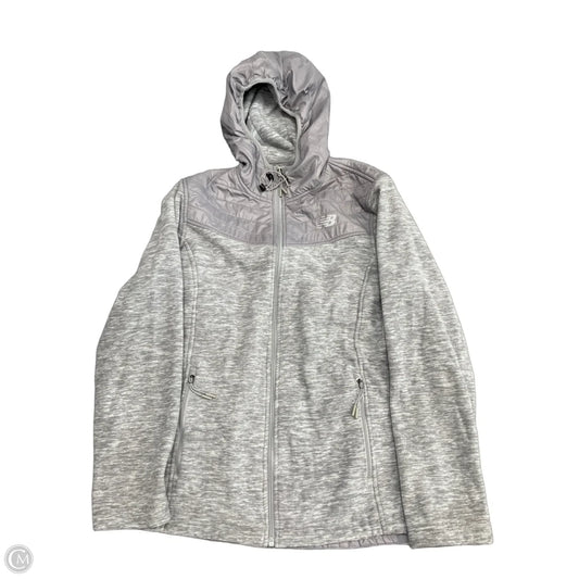 Jacket Fleece By New Balance In Grey, Size: L