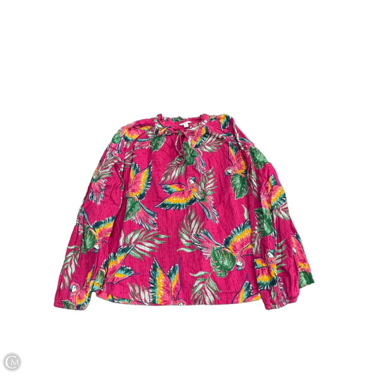Top Long Sleeve By Crown And Ivy In Green & Pink, Size: Xl