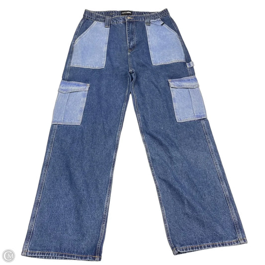 Jeans Wide Leg By Fashion Nova In Blue Denim, Size: 14