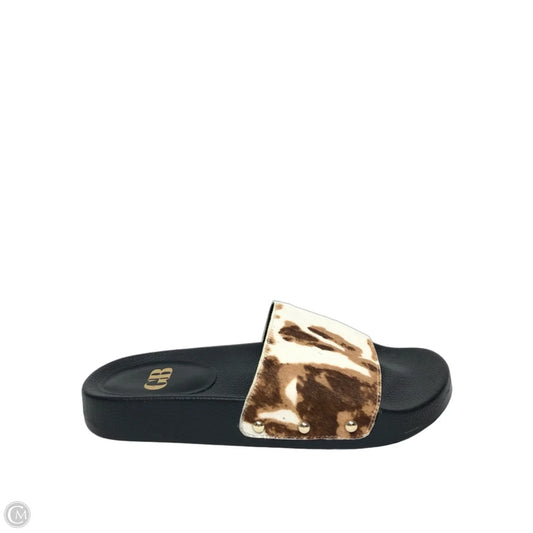 Sandals Flats By Gianni Bini In Animal Print, Size: 8