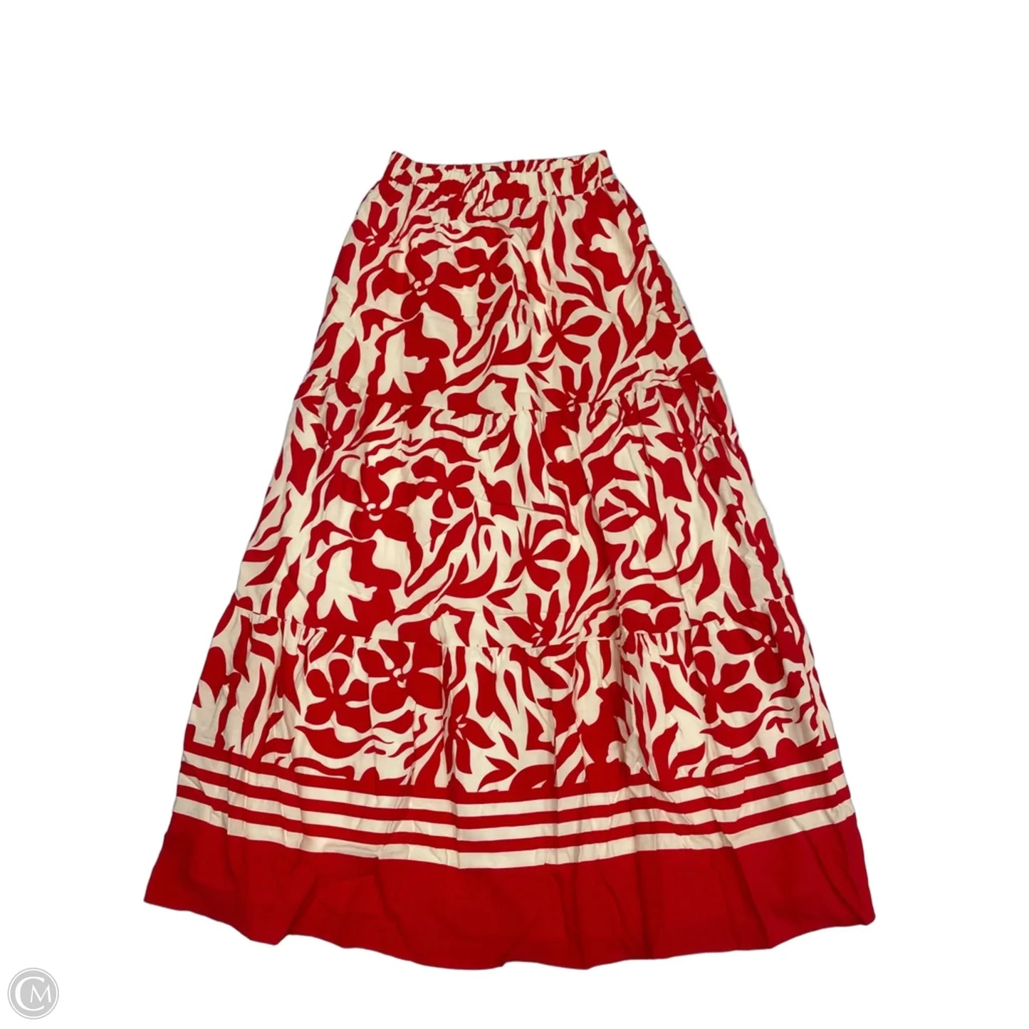 Skirt Set 2pc By Shein In Red & White, Size: 2