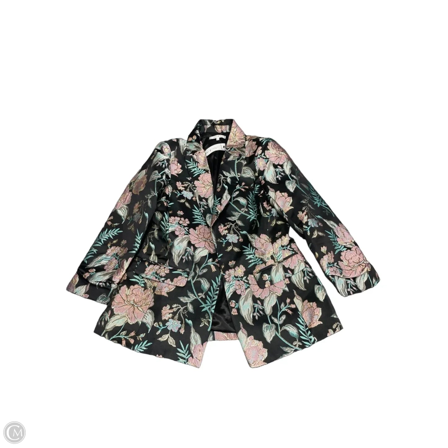 Skirt Suit 2pc By Willow & Clay In Black & Pink, Size: M