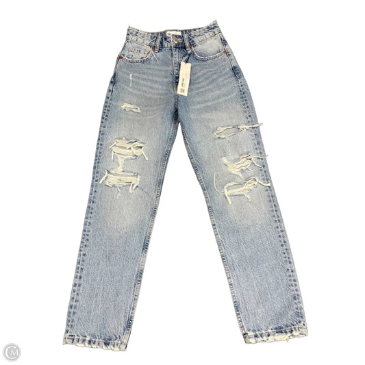 Jeans Boyfriend By Zara In Blue Denim, Size: 2