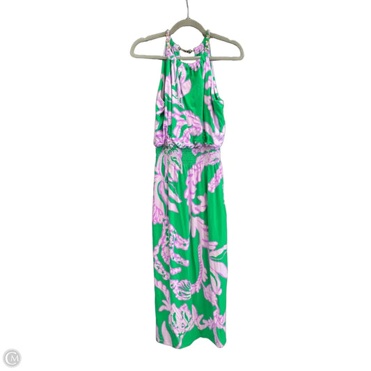 Dress Casual Midi By Lilly Pulitzer In Green & Purple, Size: M