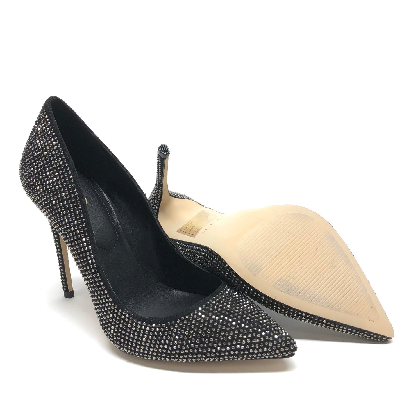 Black & Silver Shoes Heels Stiletto Aldo, Size 6