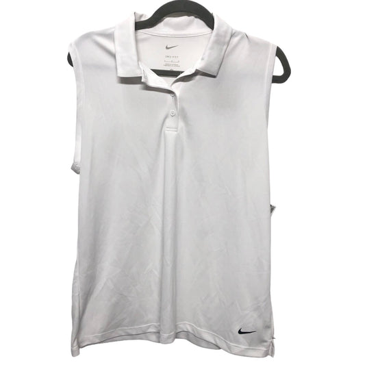White Athletic Top Short Sleeve Nike, Size L