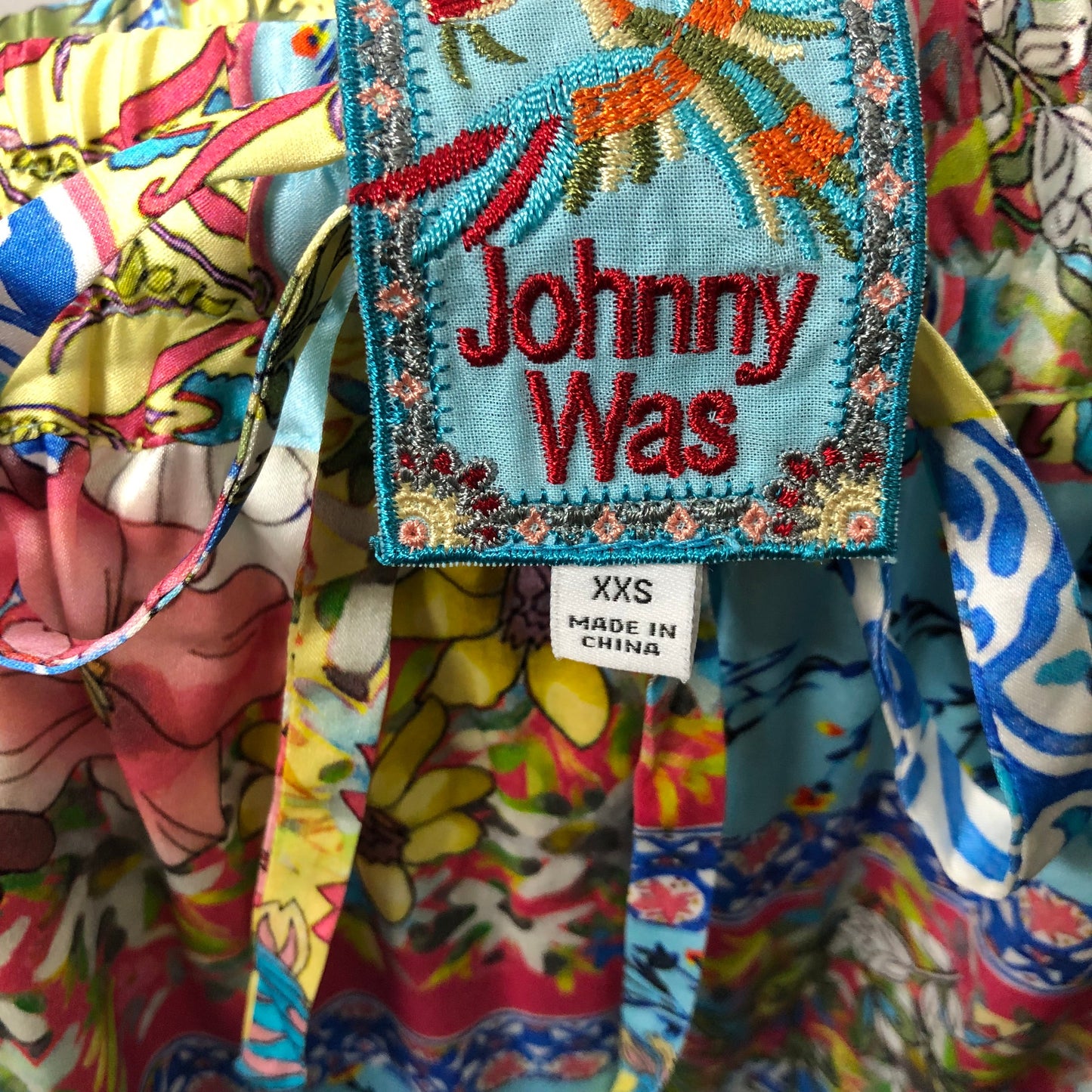 Blue & Pink Pants Designer Johnny Was, Size Xxs