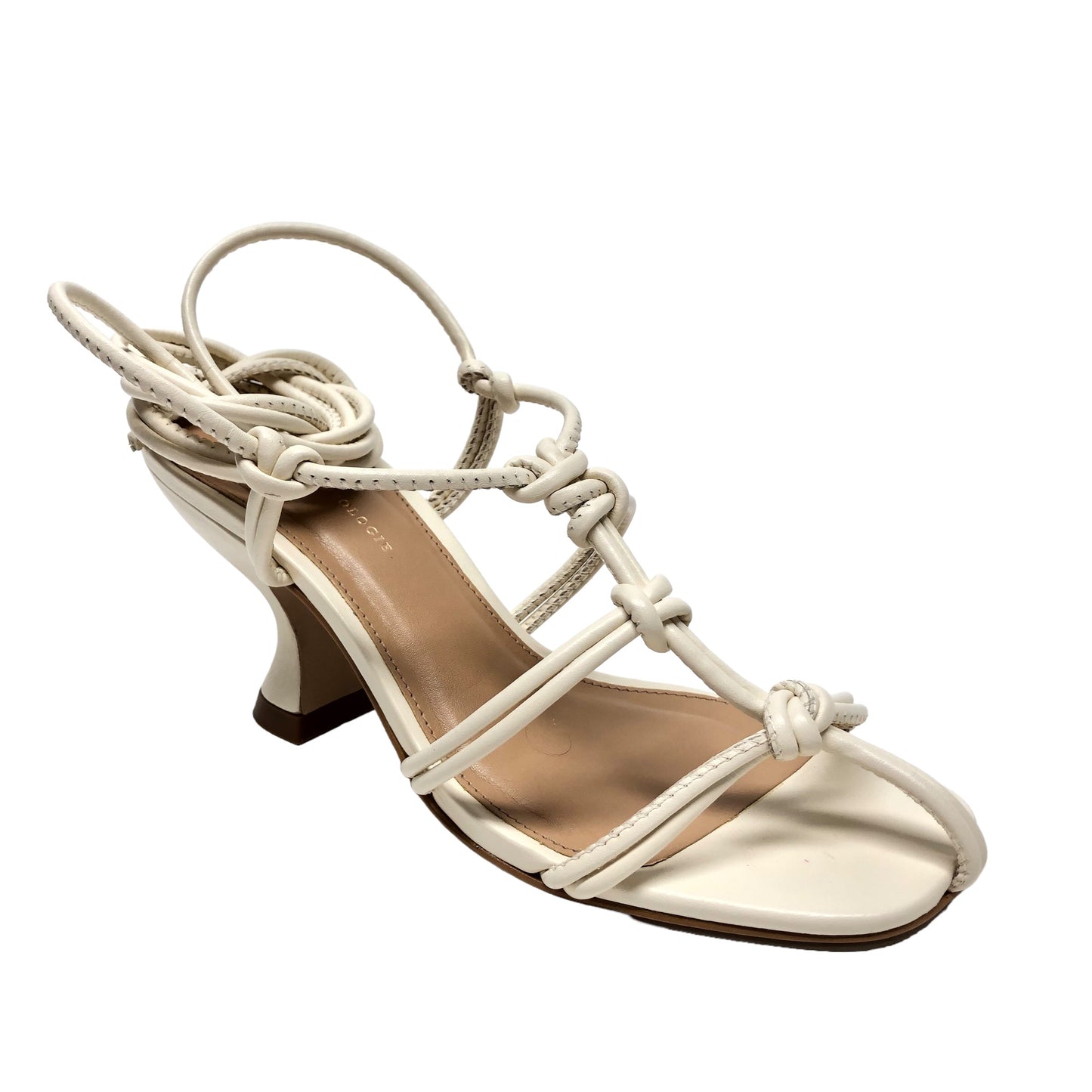 Sandals Heels Block By Anthropologie In Cream, Size: 7