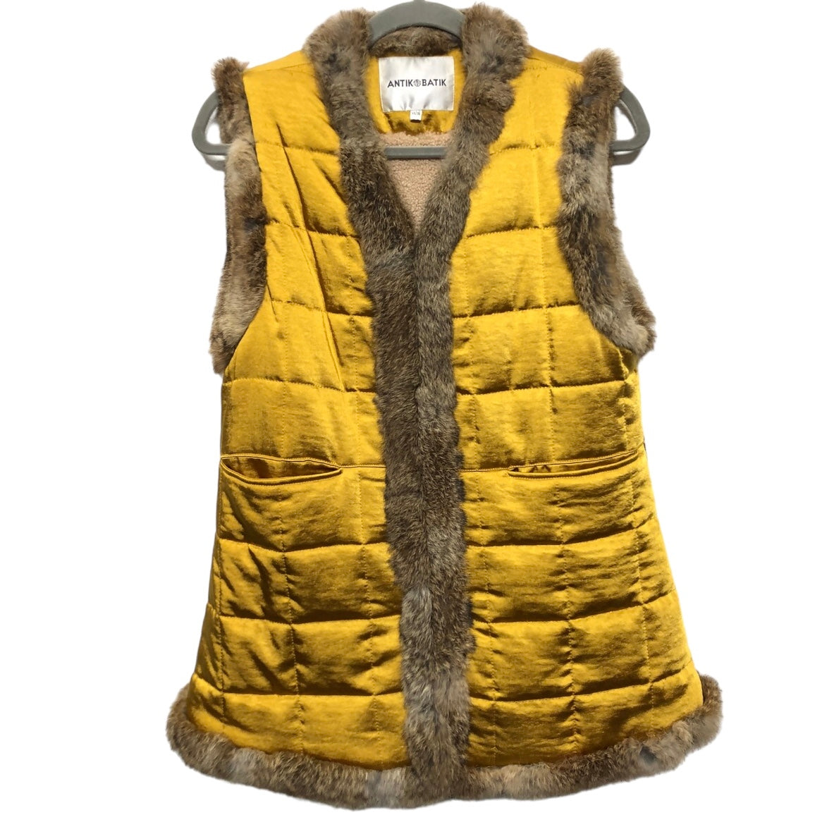 Vest Puffer & Quilted By Antik Batik In Gold, Size: Xs