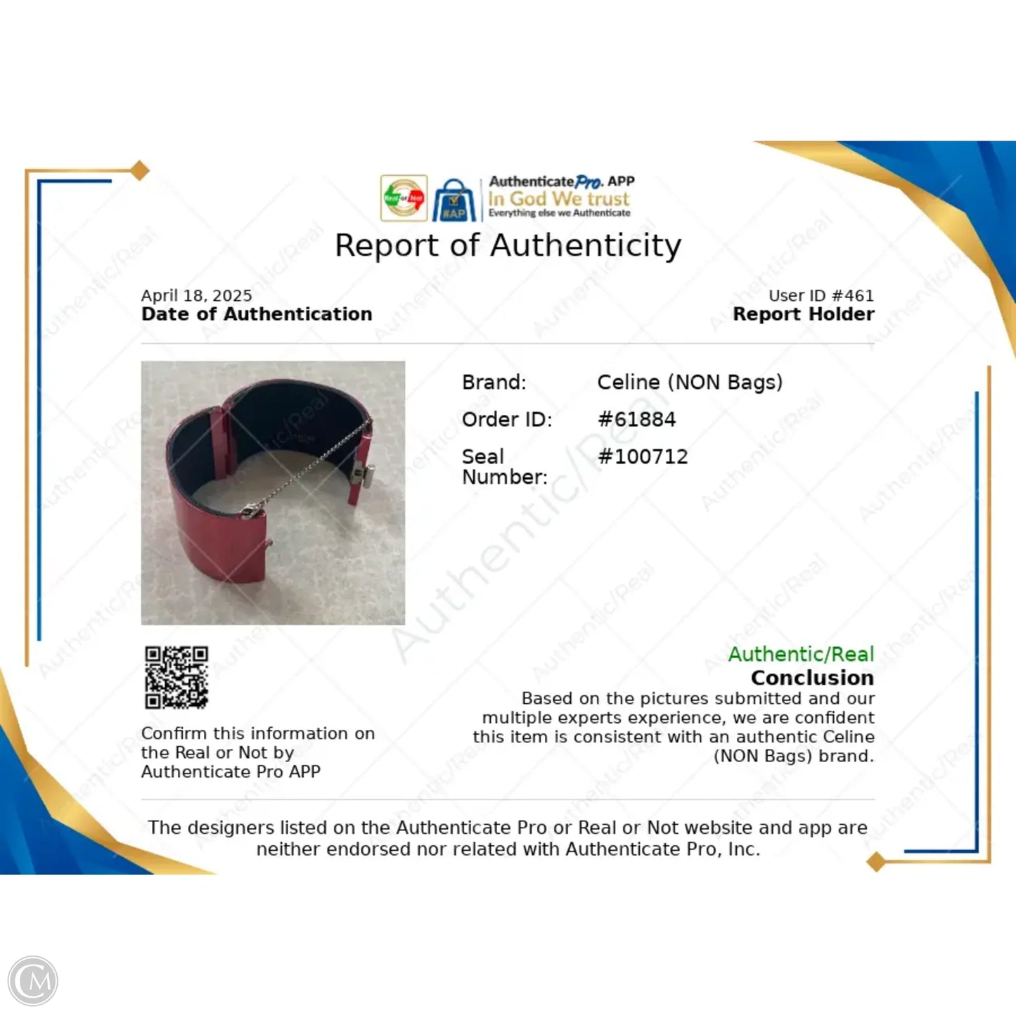 Bracelet Luxury Designer By Celine