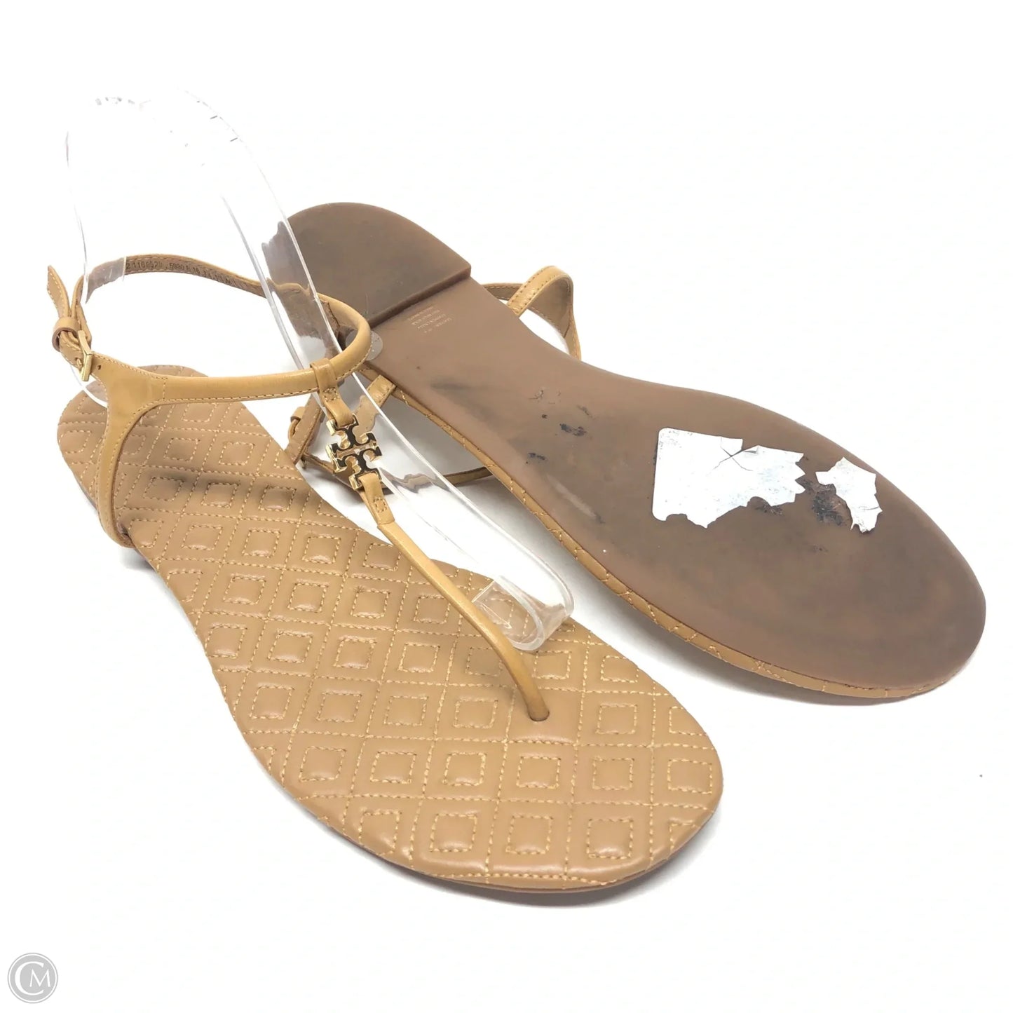 Sandals Designer By Tory Burch In Beige, Size: 10.5