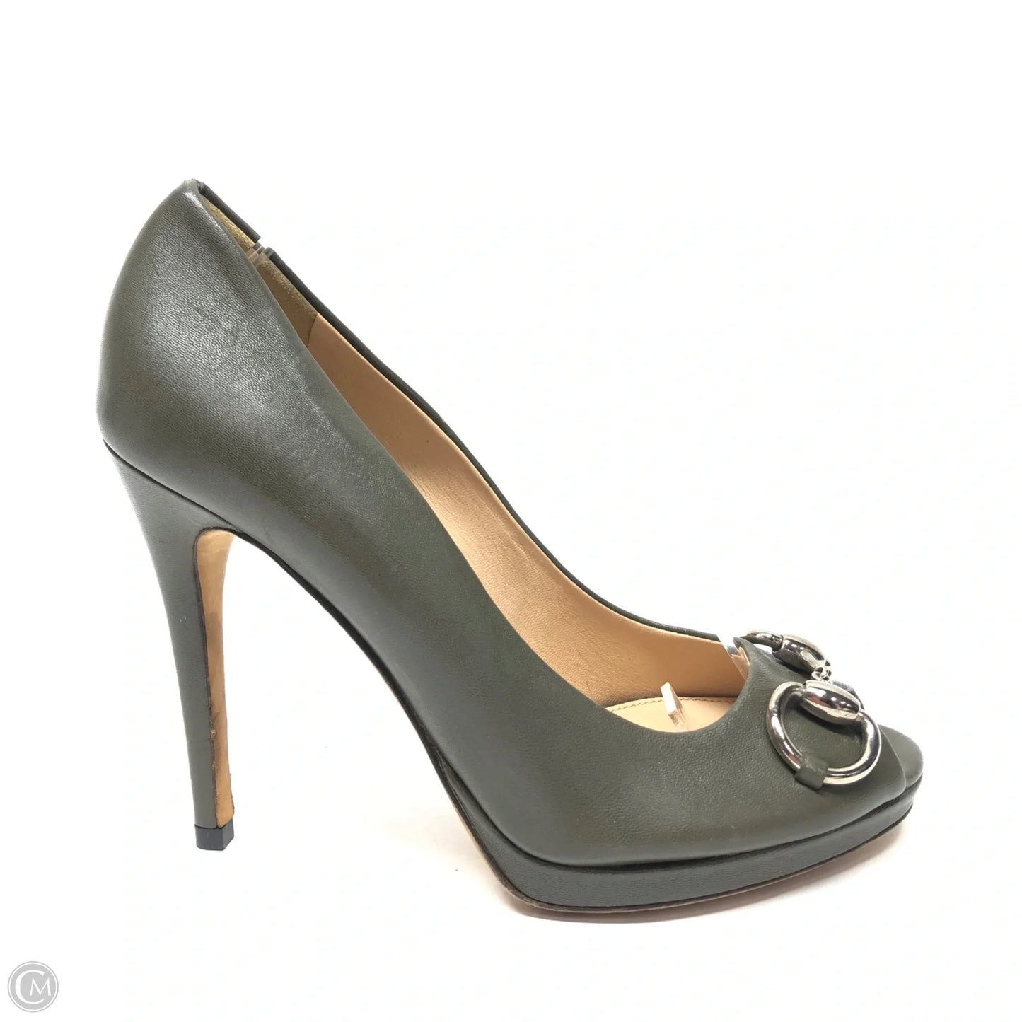 Shoes Luxury Designer By Gucci In Green, Size: 5