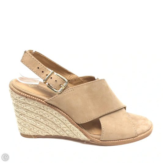 Sandals Heels Wedge By Antonio Melani In Beige, Size: 7