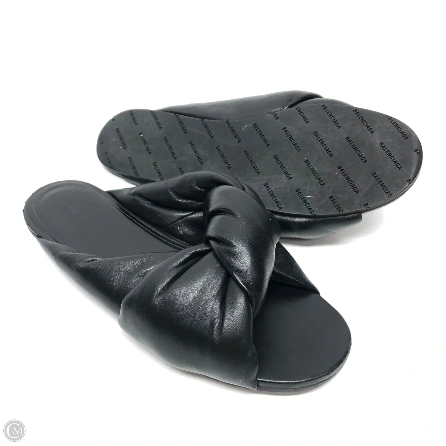 Sandals Luxury Designer By Balenciaga In Black, Size: 7.5