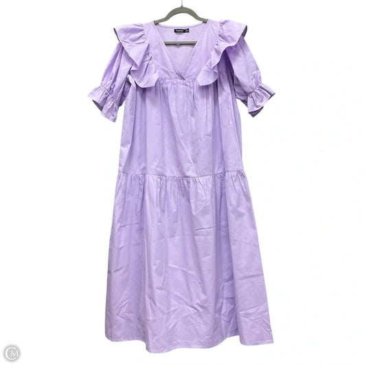 Dress Casual Midi By Boohoo Boutique In Purple, Size: 8