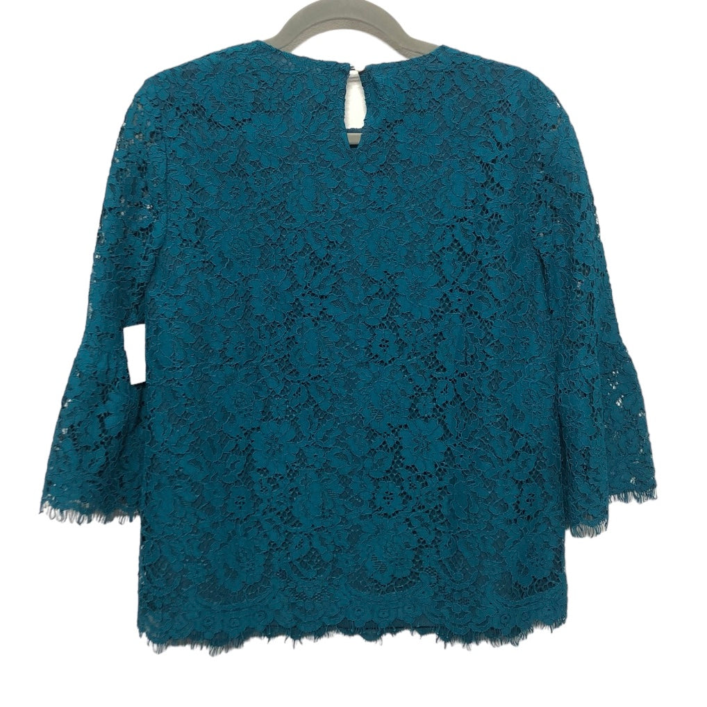 Blouse Long Sleeve By Draper James In Teal, Size: 4