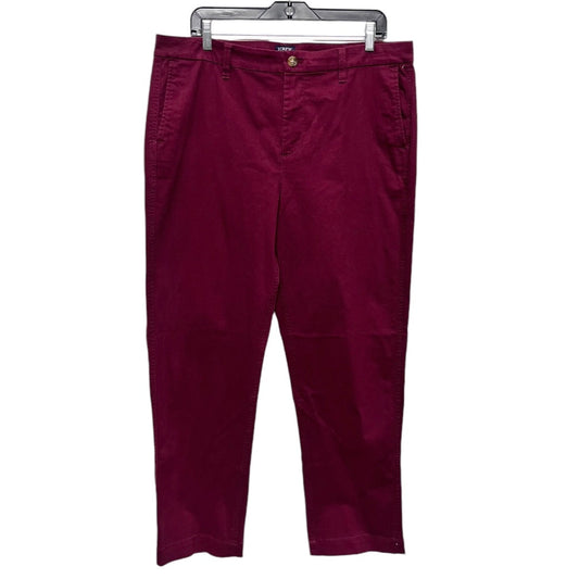 Pants Chinos & Khakis By J. Crew In Maroon, Size: 14