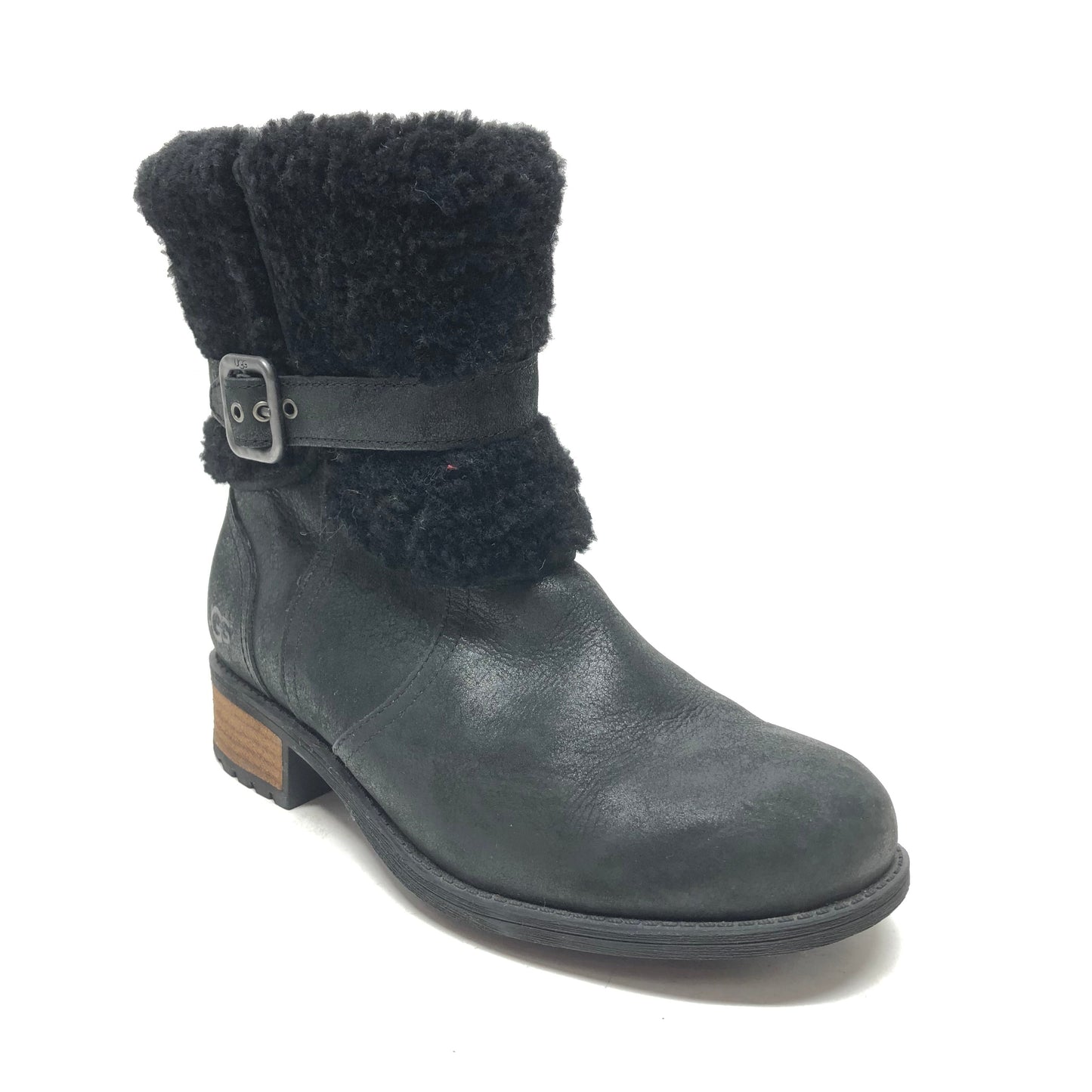 Boots Designer By Ugg In Black, Size: 6.5