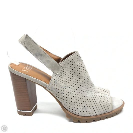 Sandals Heels Block By Franco Sarto In Taupe, Size: 10