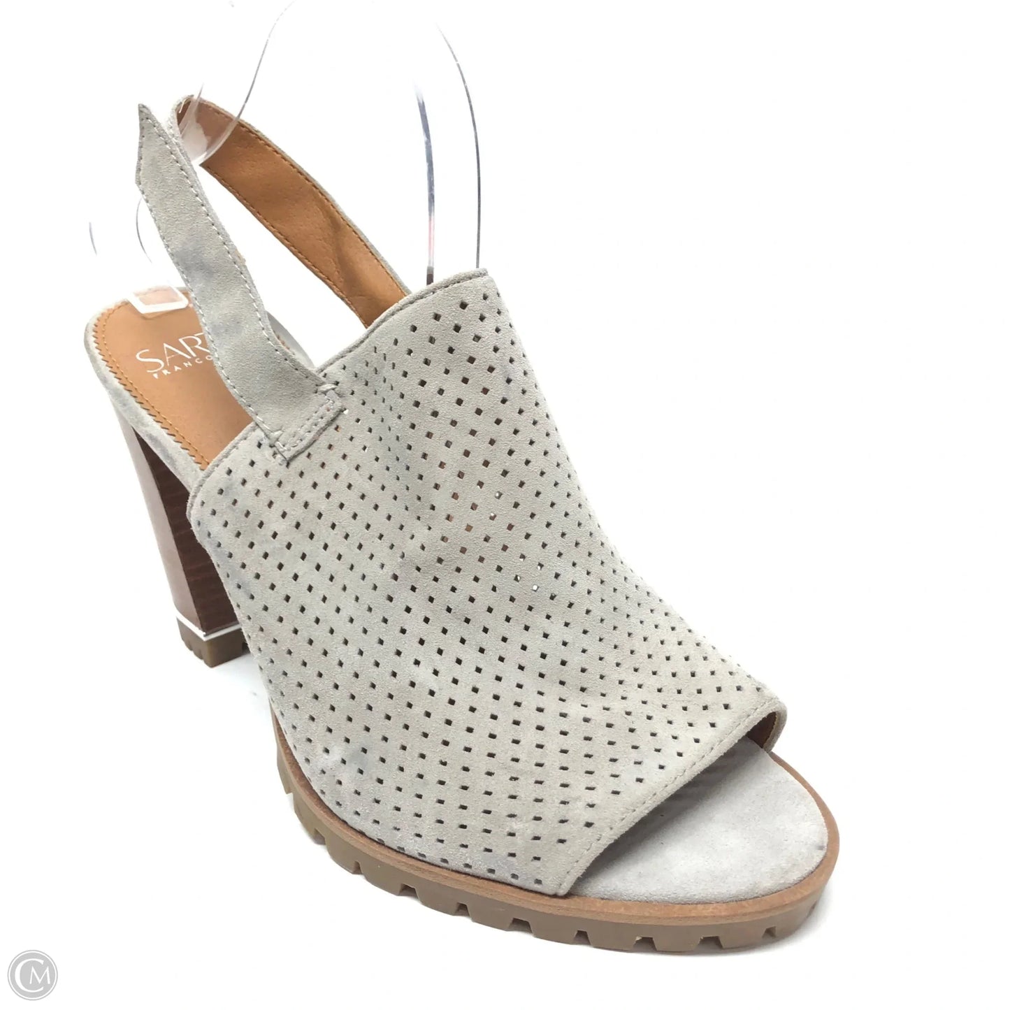 Sandals Heels Block By Franco Sarto In Taupe, Size: 10