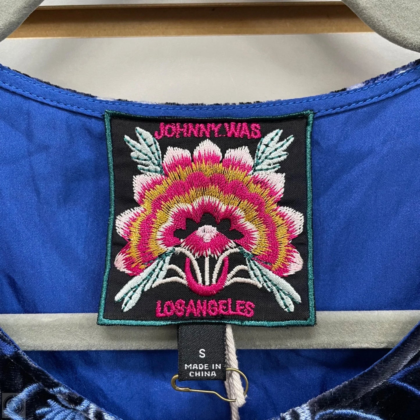 Tunic Long Sleeve By Johnny Was In Blue, Size: S