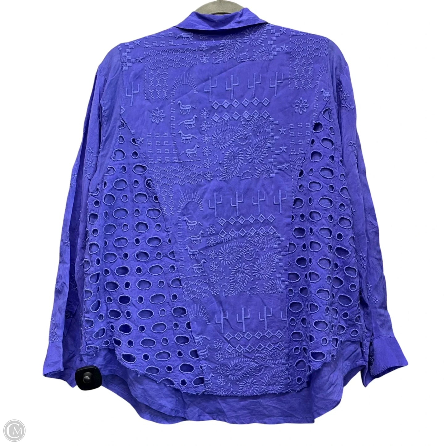 Top Long Sleeve By Johnny Was In Blue, Size: S