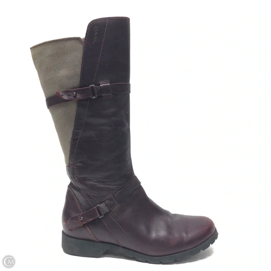 Boots Mid-calf Flats By Teva In Maroon, Size: 8.5