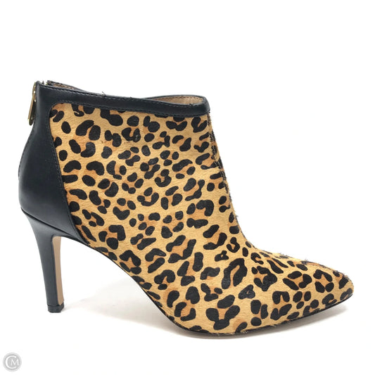 Boots Ankle Heels By Adrienne Vittadini In Animal Print, Size: 9.5