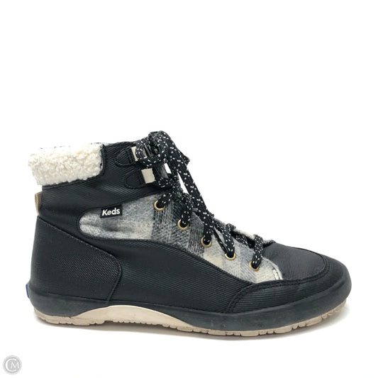 Boots Ankle Flats By Keds In Black & Grey, Size: 7.5