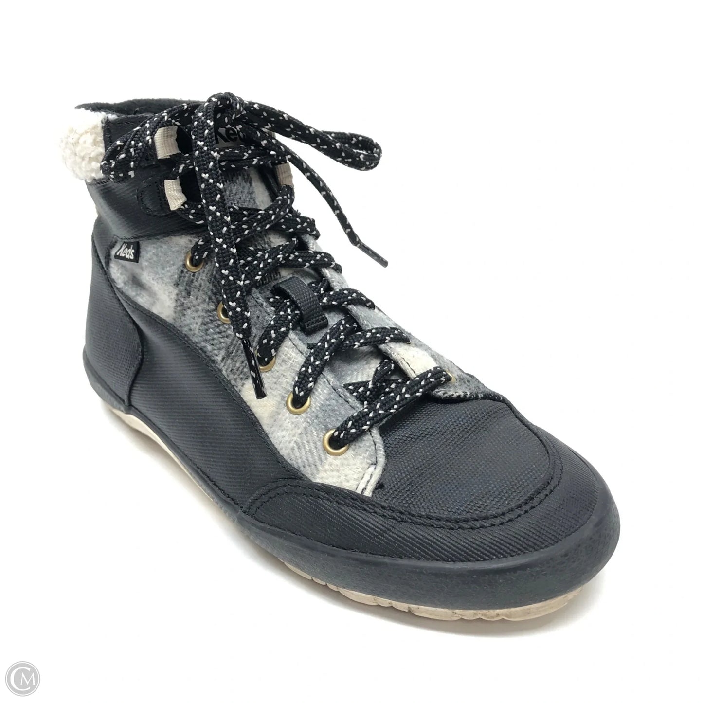 Boots Ankle Flats By Keds In Black & Grey, Size: 7.5