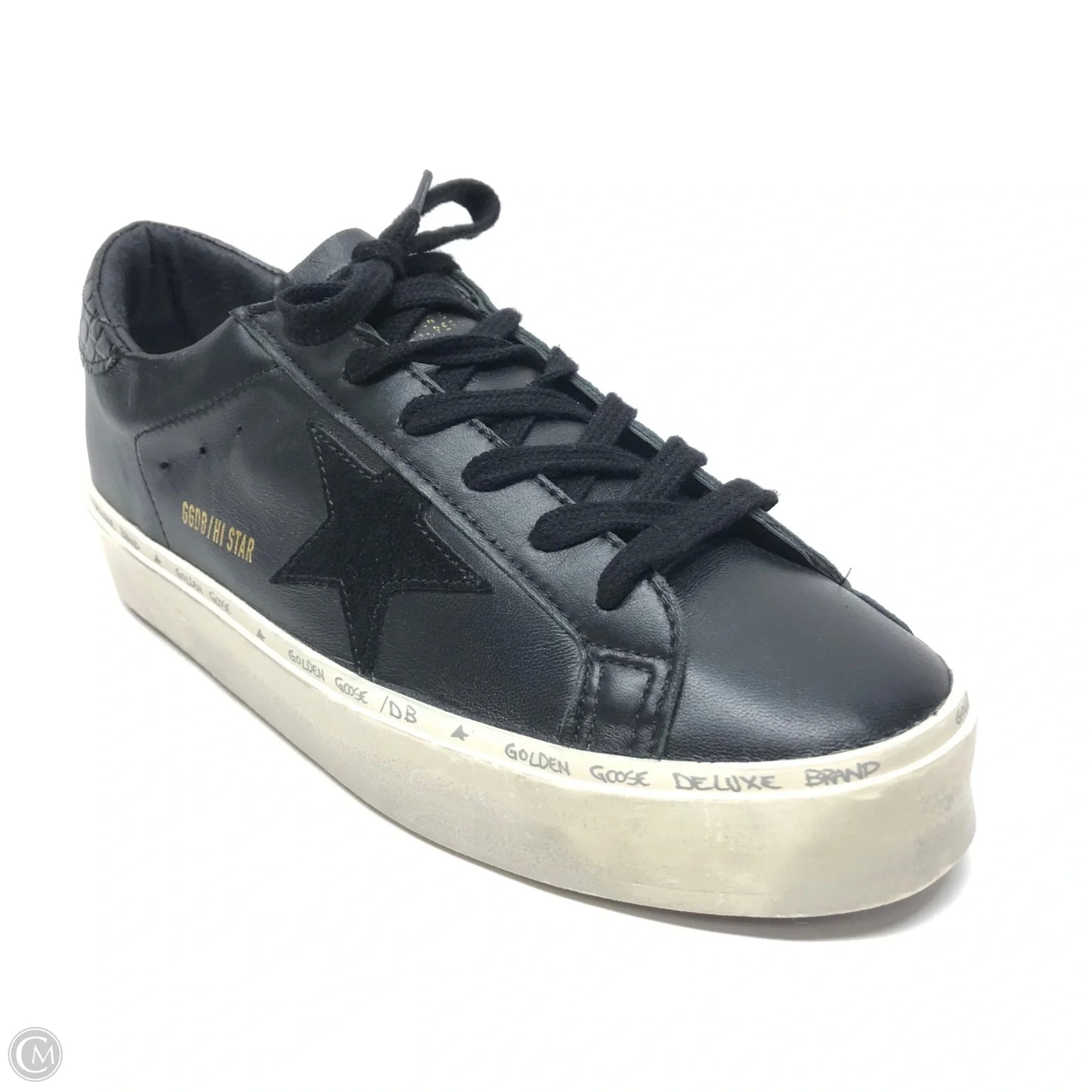 Shoes Luxury Designer By Golden Goose In Black & White, Size: 10.5